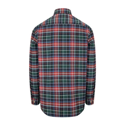 Plaid Flannel Check Shirt in Red, Green, and Navy from Hoggs Of Fife Pitlochry Flannel