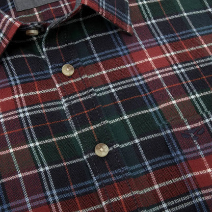 Plaid flannel shirt with button-up collar from Hoggs Of Fife Pitlochry Flannel Check