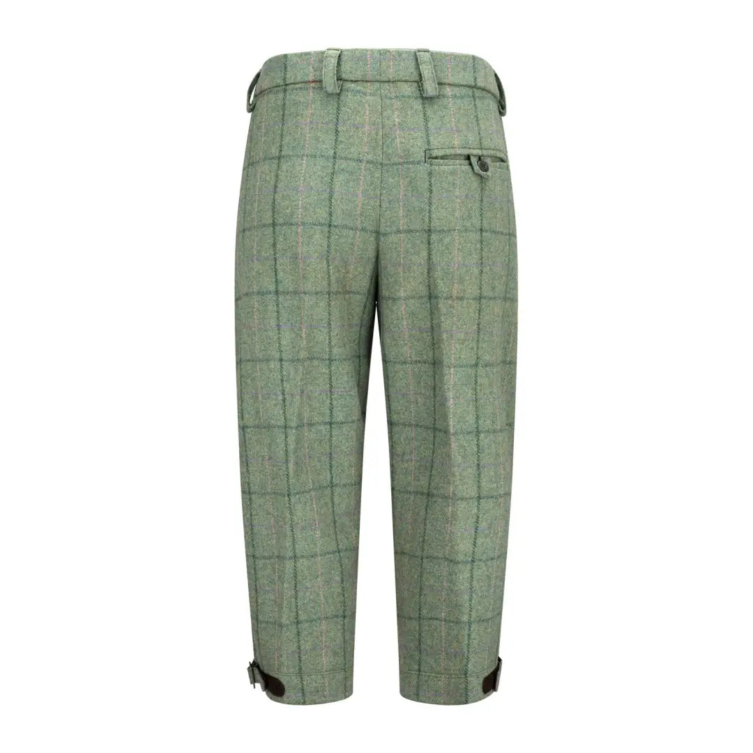 Pair of green tweed plus fours in windowpane check from Hoggs of Fife Roslin Ladies Technical