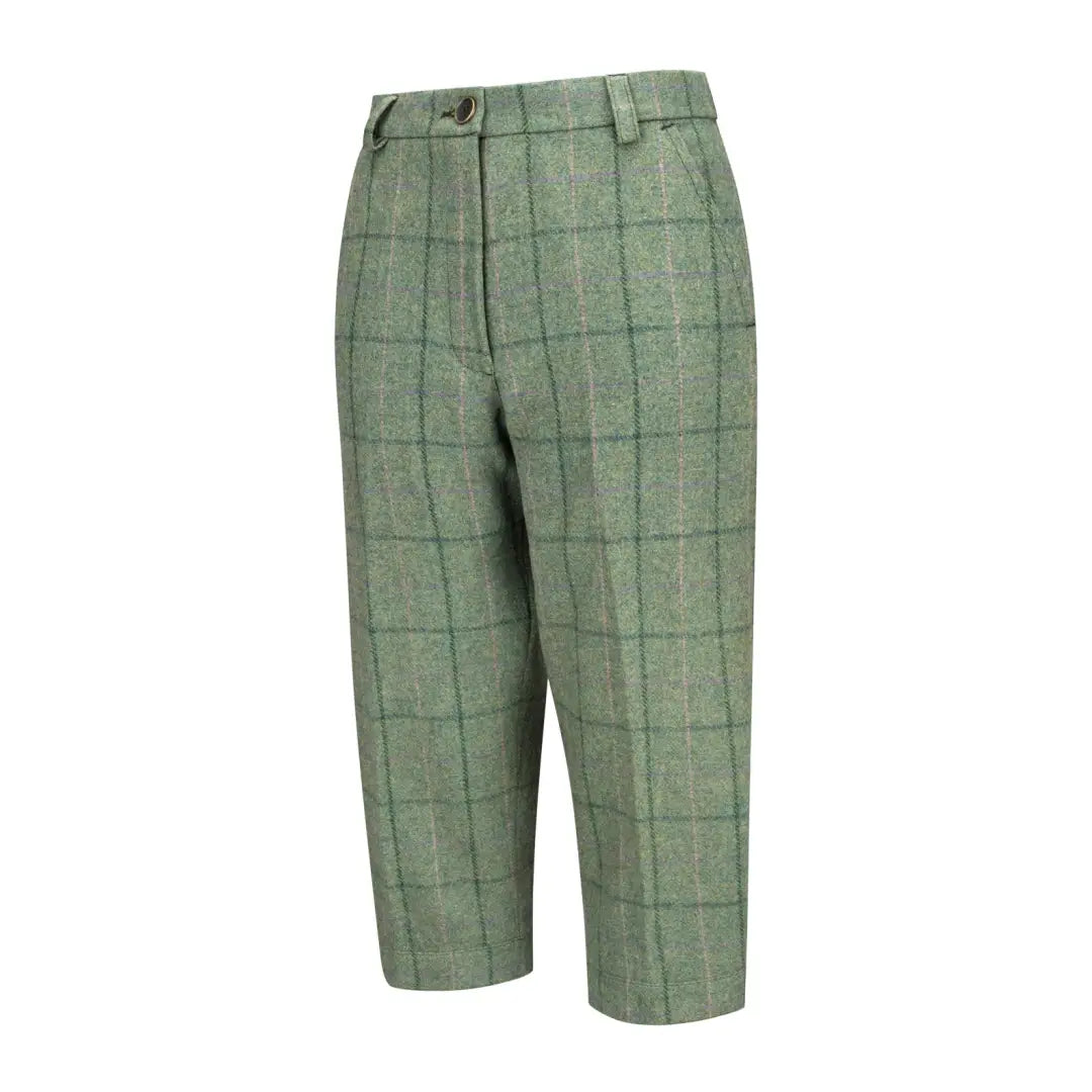 Green plaid cropped dress pants from Hoggs of Fife Roslin Ladies Technical collection