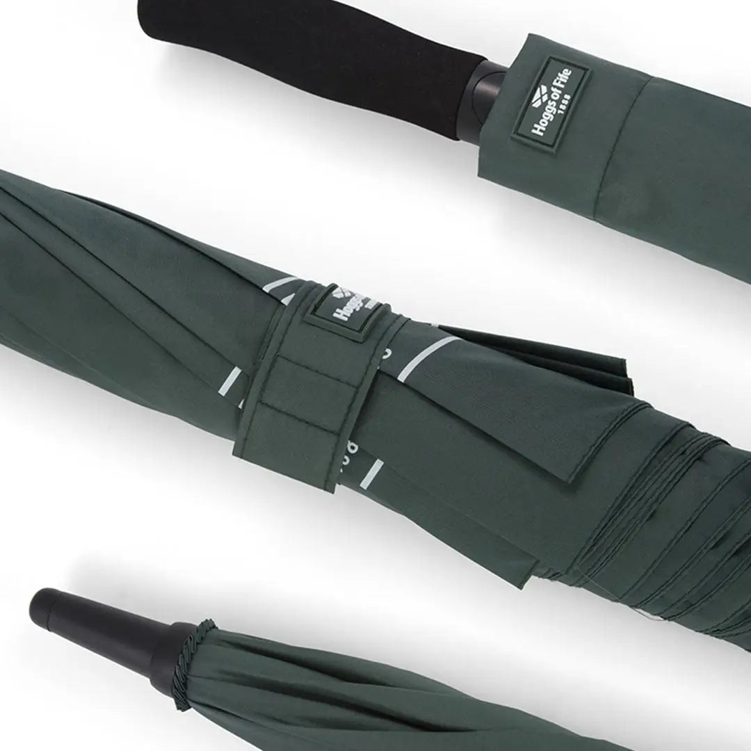 Dark green Fife Sports Umbrella with black handle, perfect for a country walk