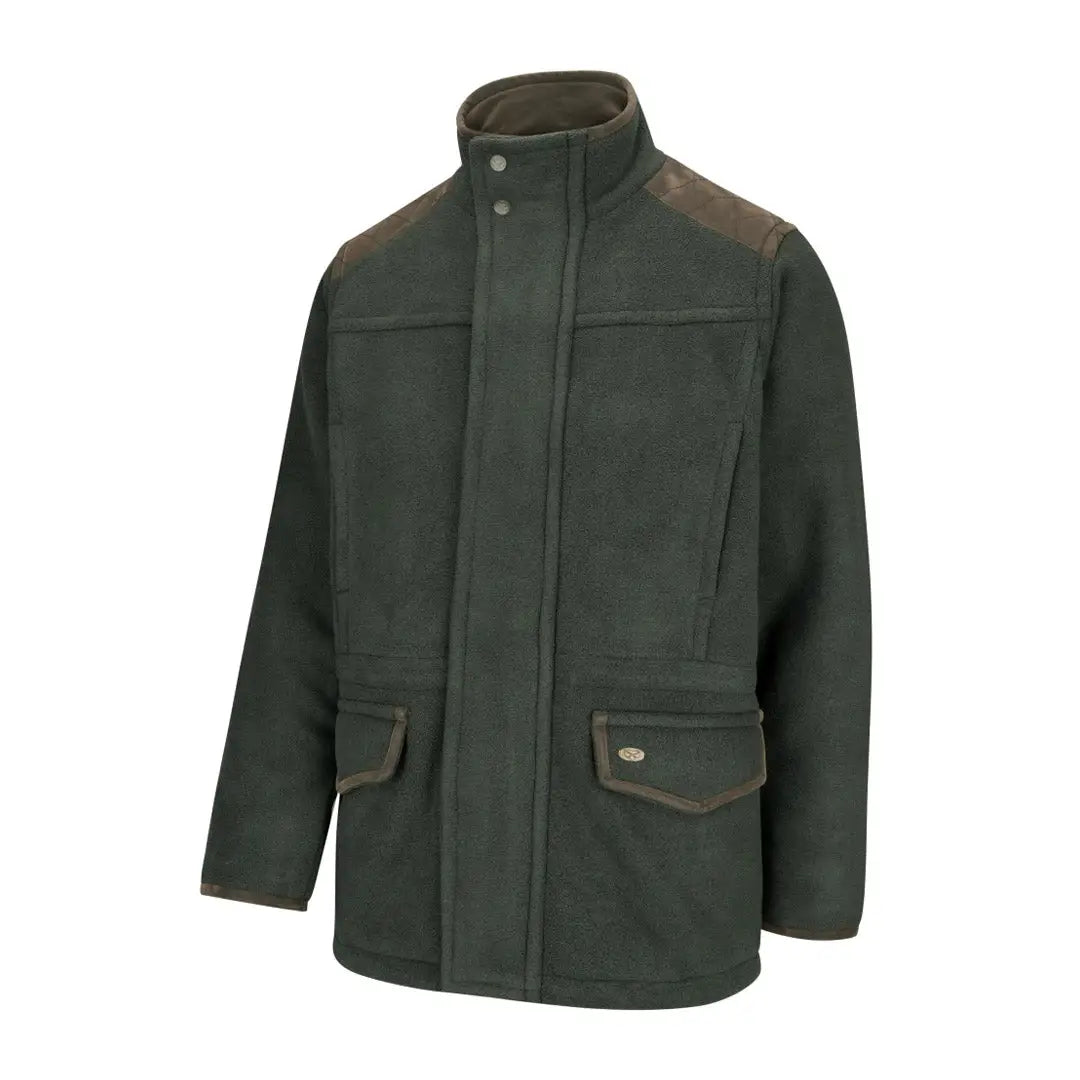 Dark green Hoggs of Fife Sportsman II Waterproof Fleece Jacket with high collar and pockets