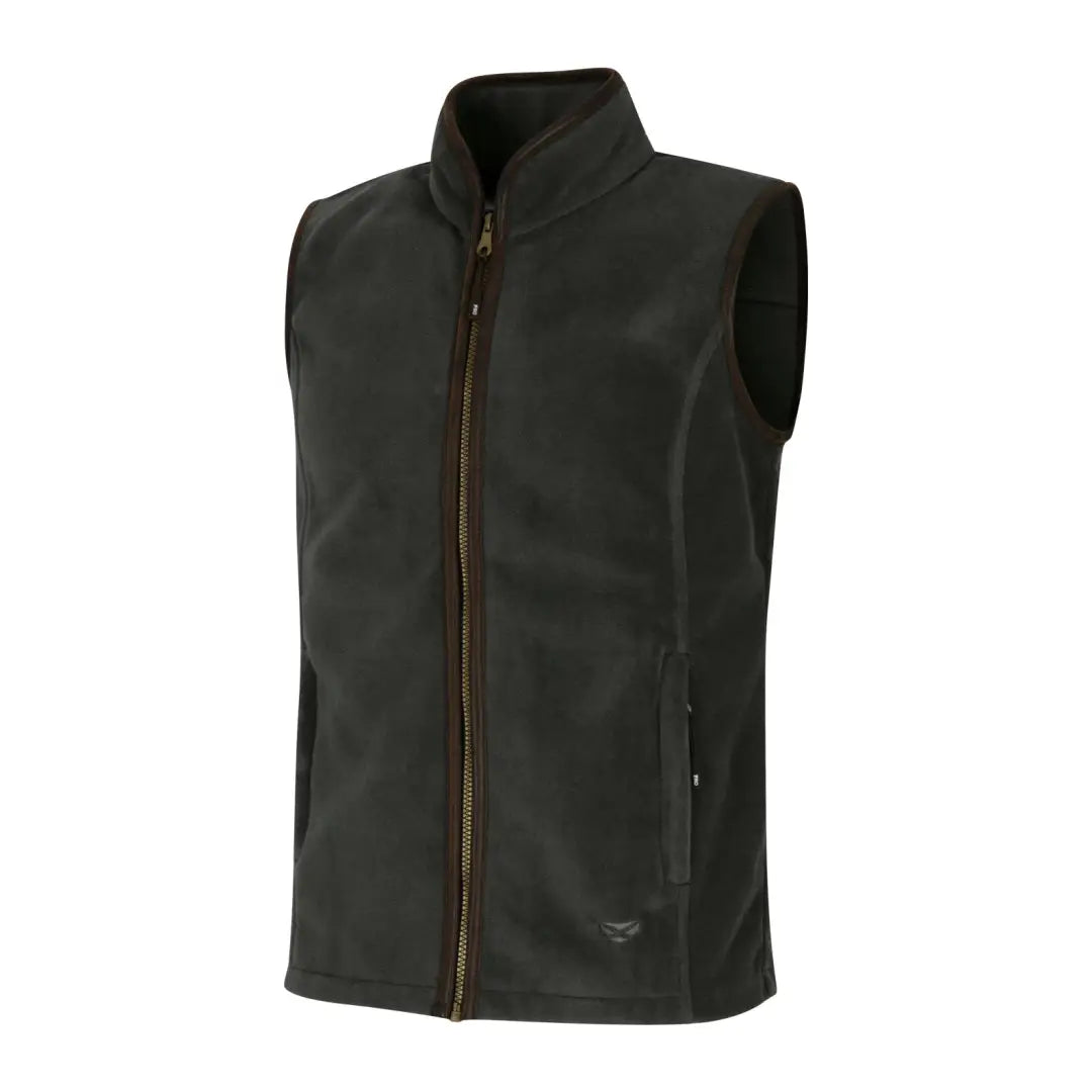 Dark green sleeveless fleece vest, perfect for cozying up with Stenton Ladies Fleece Gilet