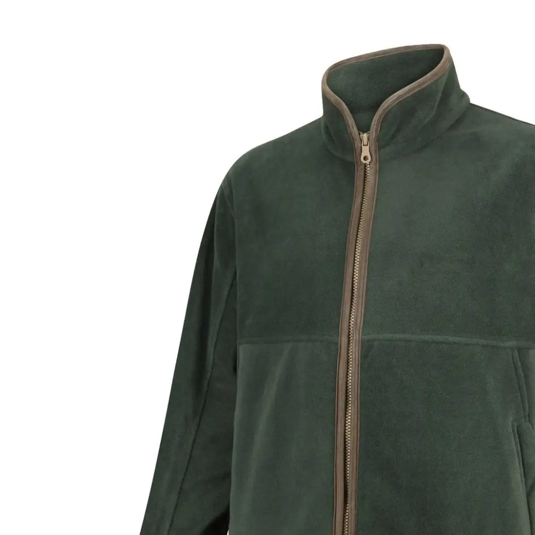 Dark green fleece jacket with zipper, perfect for outdoor adventures, Fife Stenton Technical