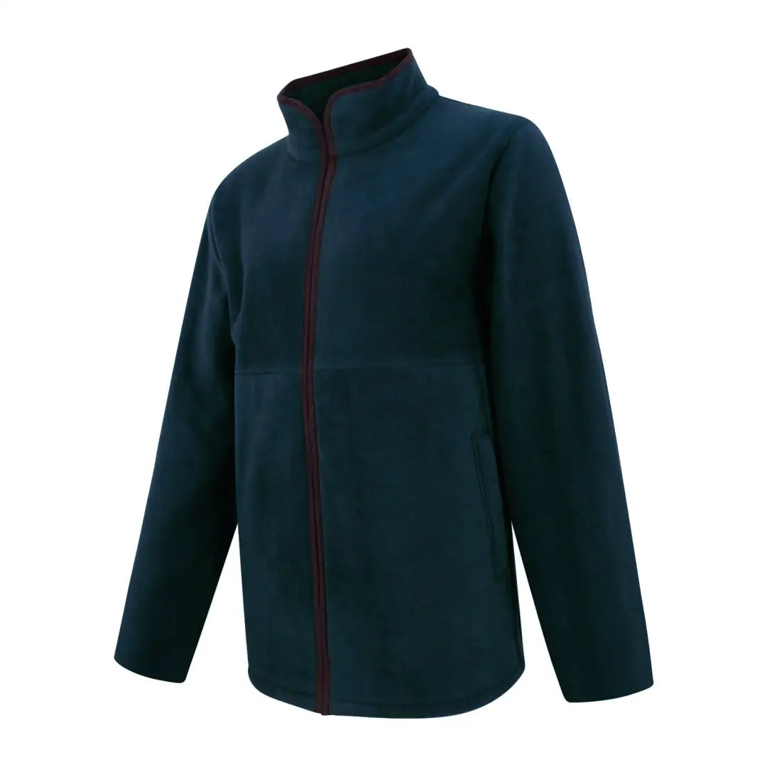 Navy blue Hoggs Of Fife Stenton Technical Fleece Jacket with full-length zipper