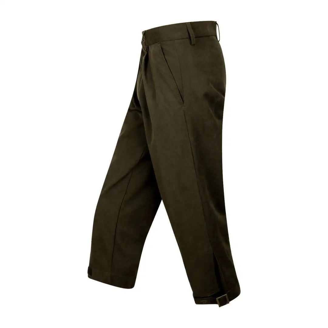 Dark green Fife Struther waterproof breeks, perfect cropped trousers for any adventure