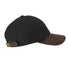 Black Baseball Cap with Brown Leather Brim from Fife Waxed Collection