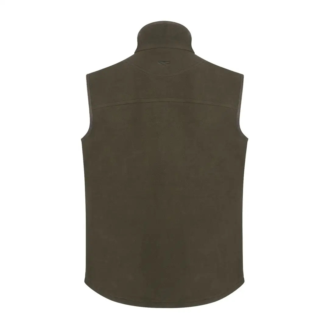 Dark green sleeveless vest with high collar from Fife Woodhall Junior Fleece Gilet