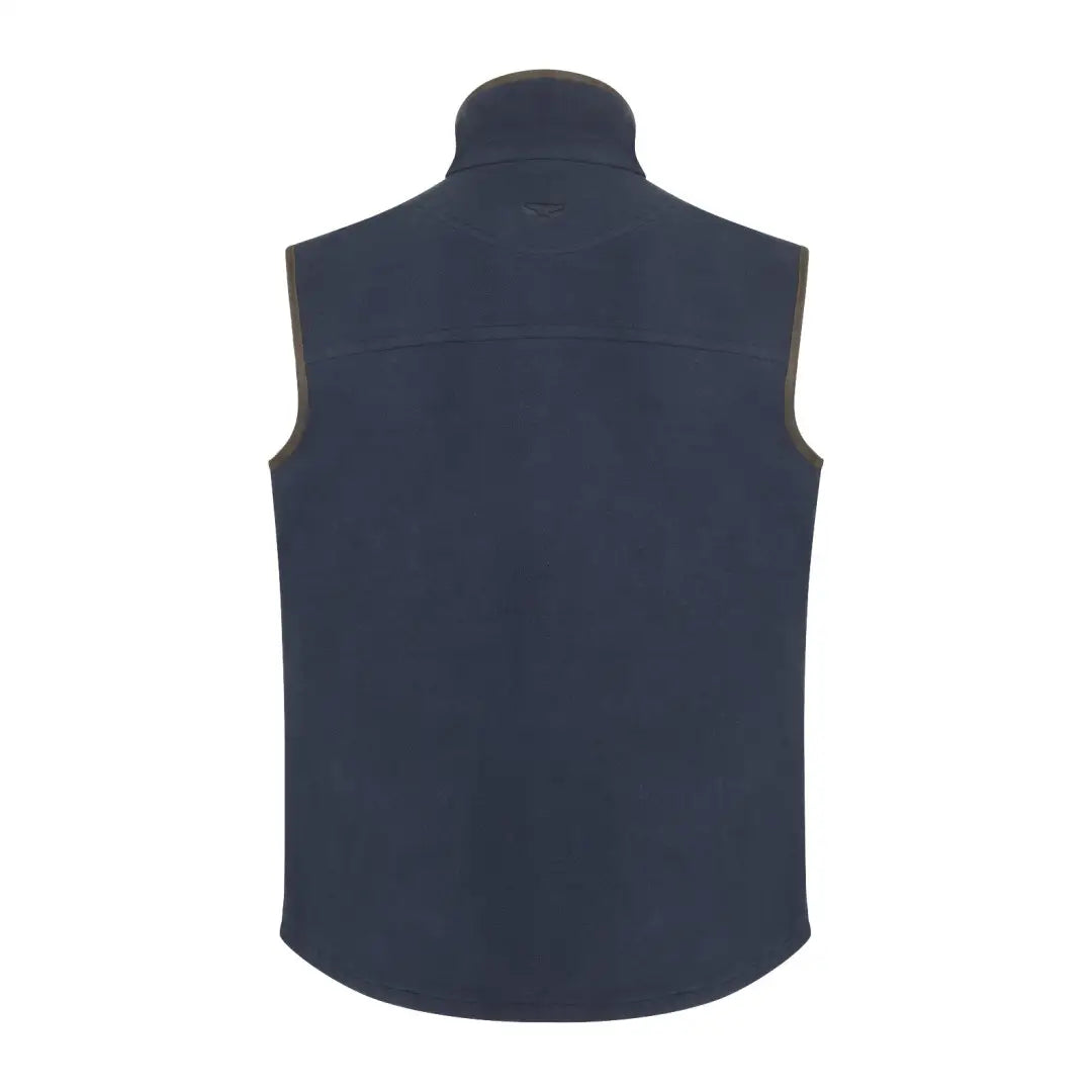 Navy blue sleeveless gilet with high collar from Hoggs Of Fife Woodhall Junior fleece collection