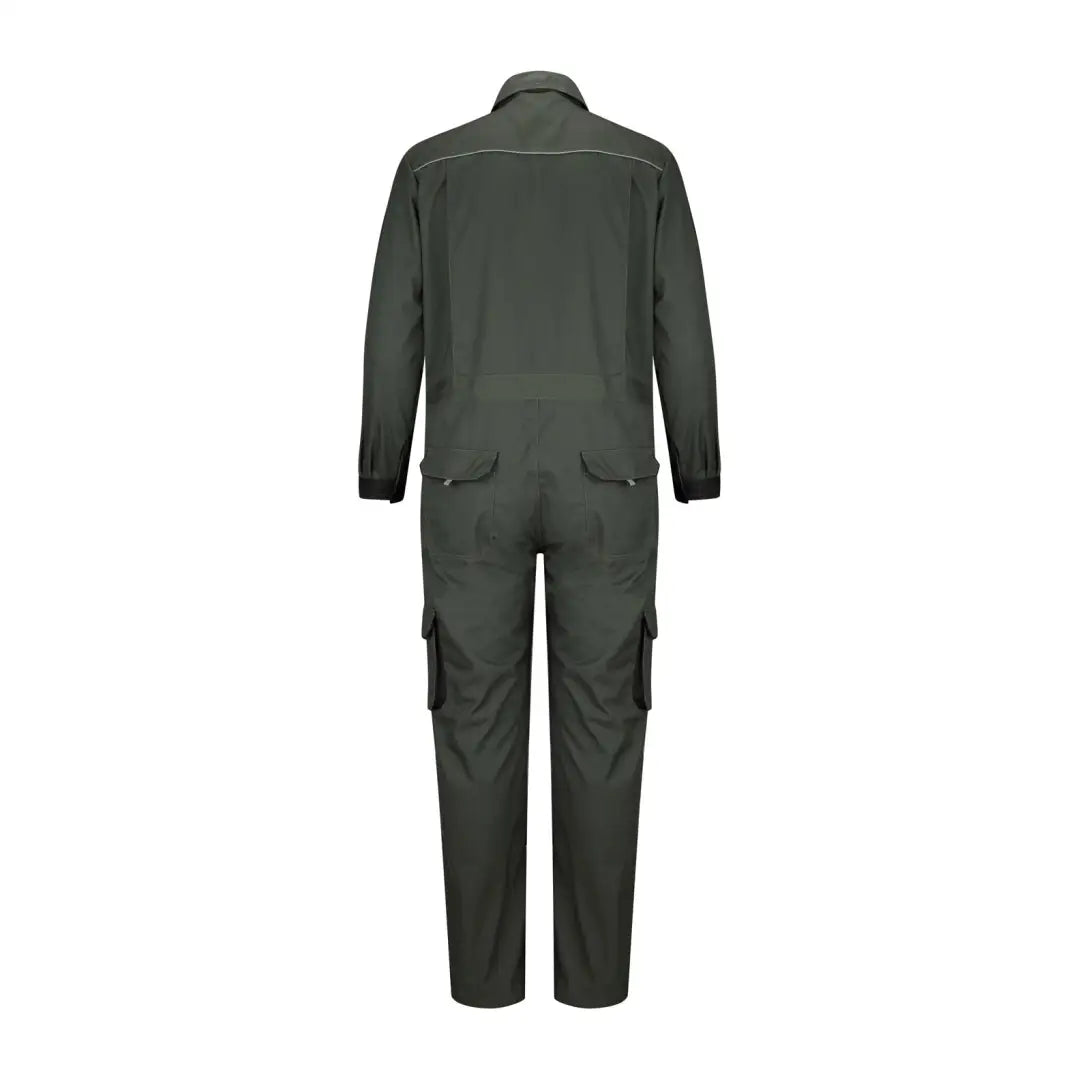 Dark green WorkHogg Coverall with pockets and collar, perfect for tough jobs