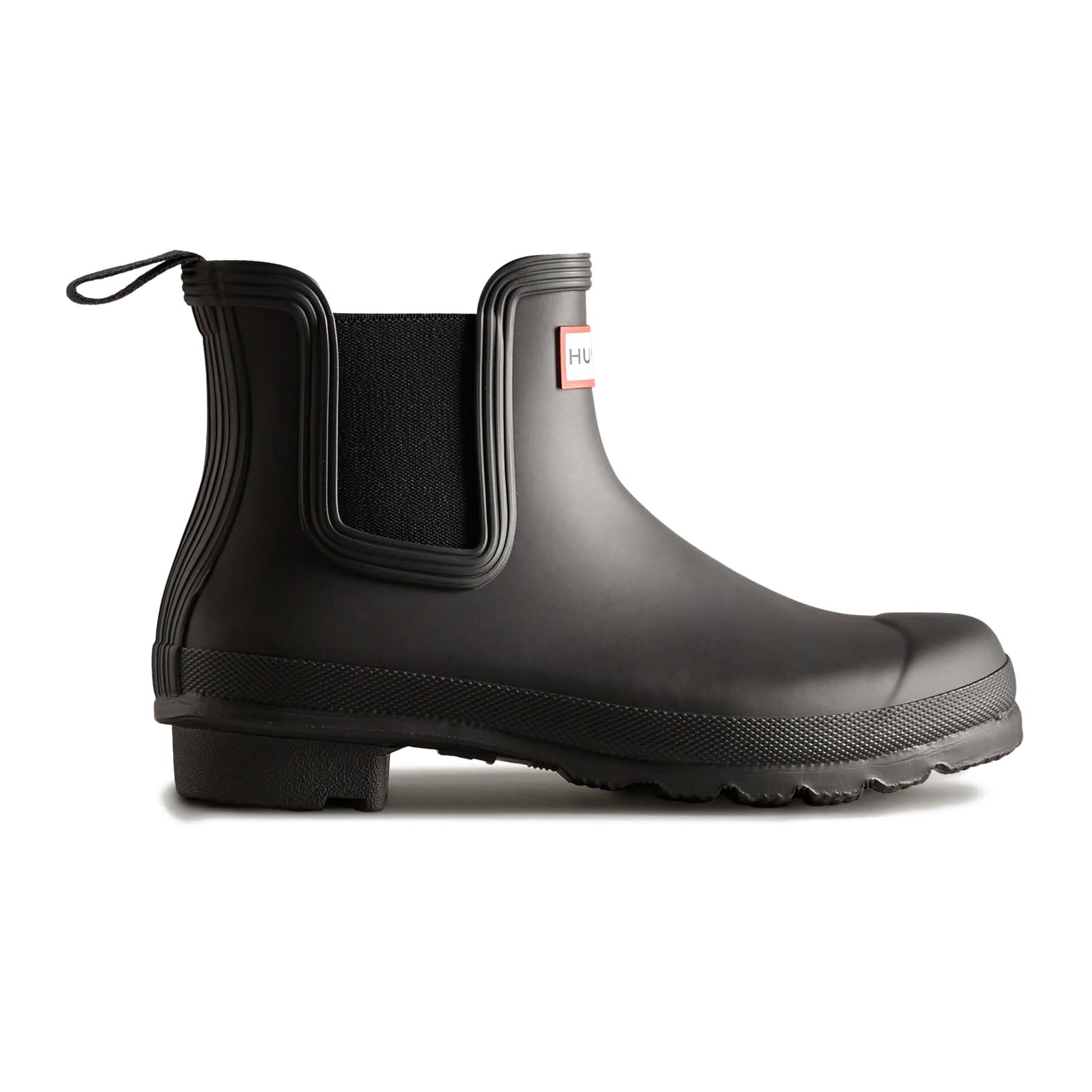 Matte black Chelsea rain boot from Hunter Women’s Original Chelsea Boot collection