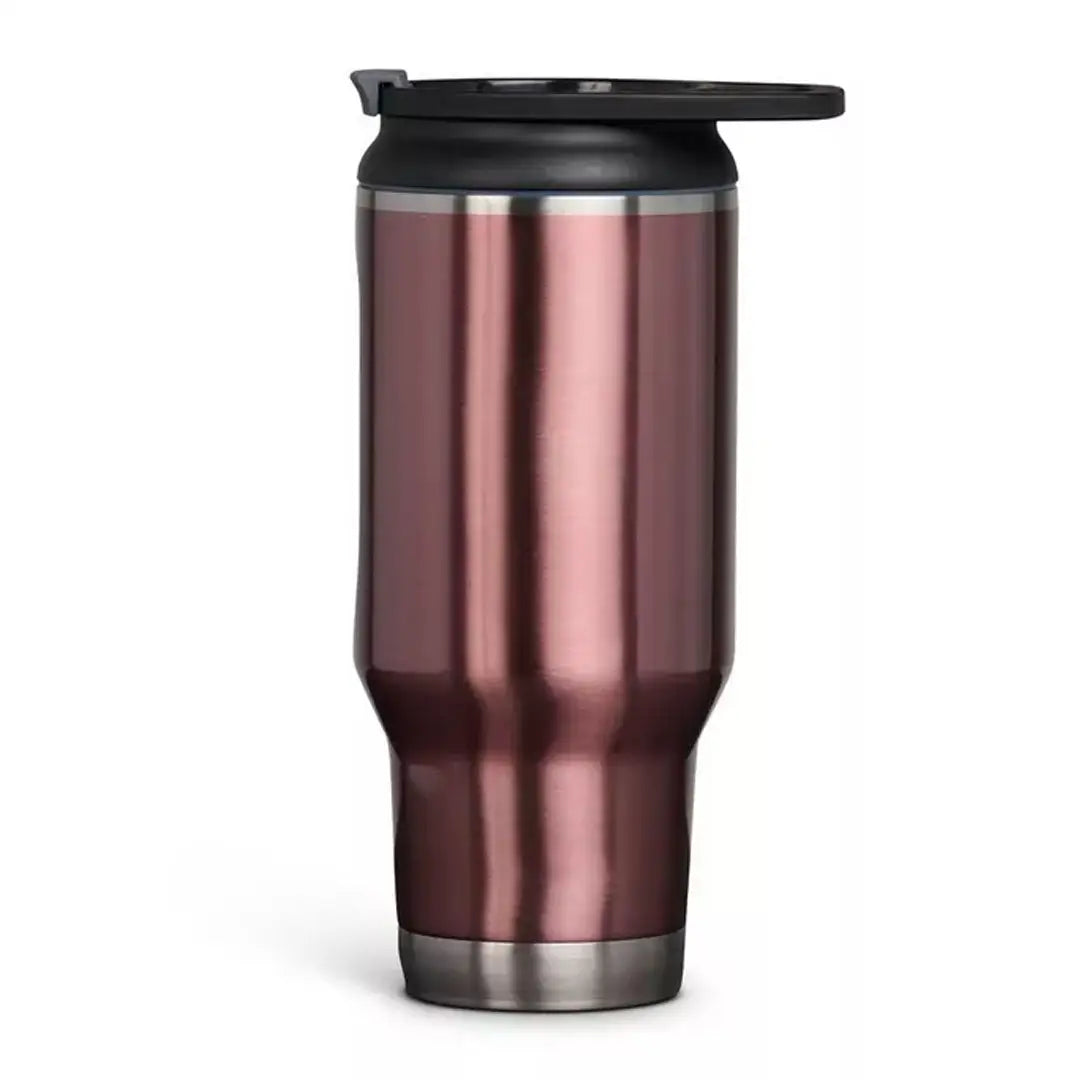 Rose gold metallic Igloo Tumbler 32oz with a sleek black lid for stylish hydration