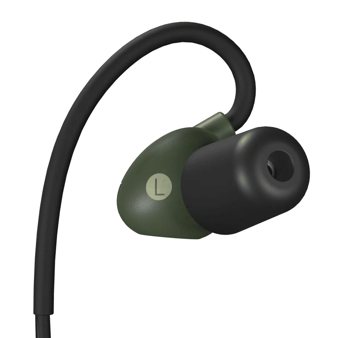 Olive green and black ISOTunes Sport Advance Tactical Hearing Protection headphones