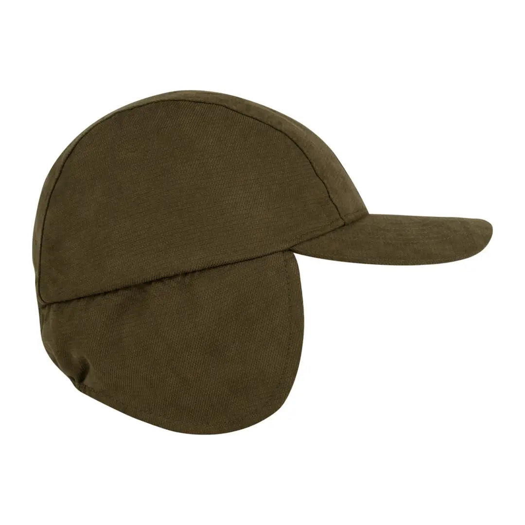 Olive green Jack Pyke Alaska Hat with an extended neck flap for outdoor adventures