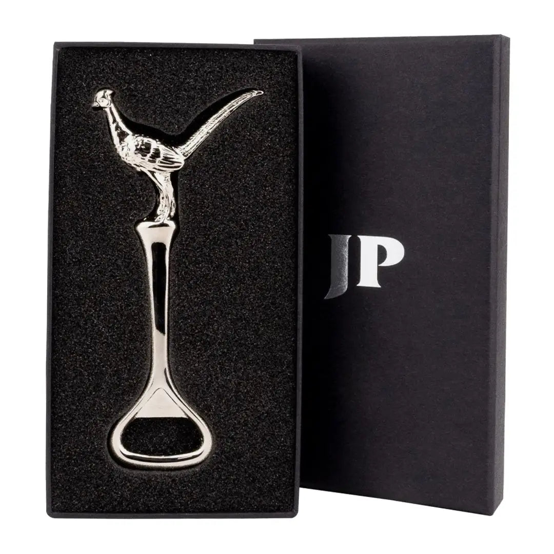 Silver Jack Pyke Bottle Opener shaped like a sleek bird or roadrunner design