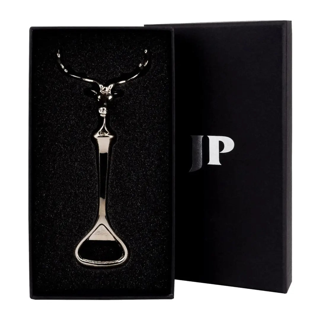 Elegant Jack Pyke bottle opener necklace showcased in a sleek black presentation box