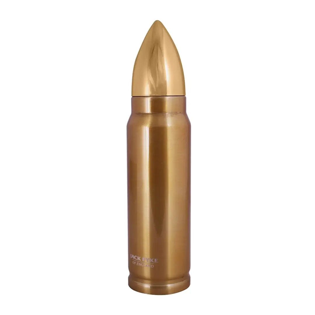 Gold Jack Pyke Bullet Flask, a stylish bullet-shaped thermos for hot drinks