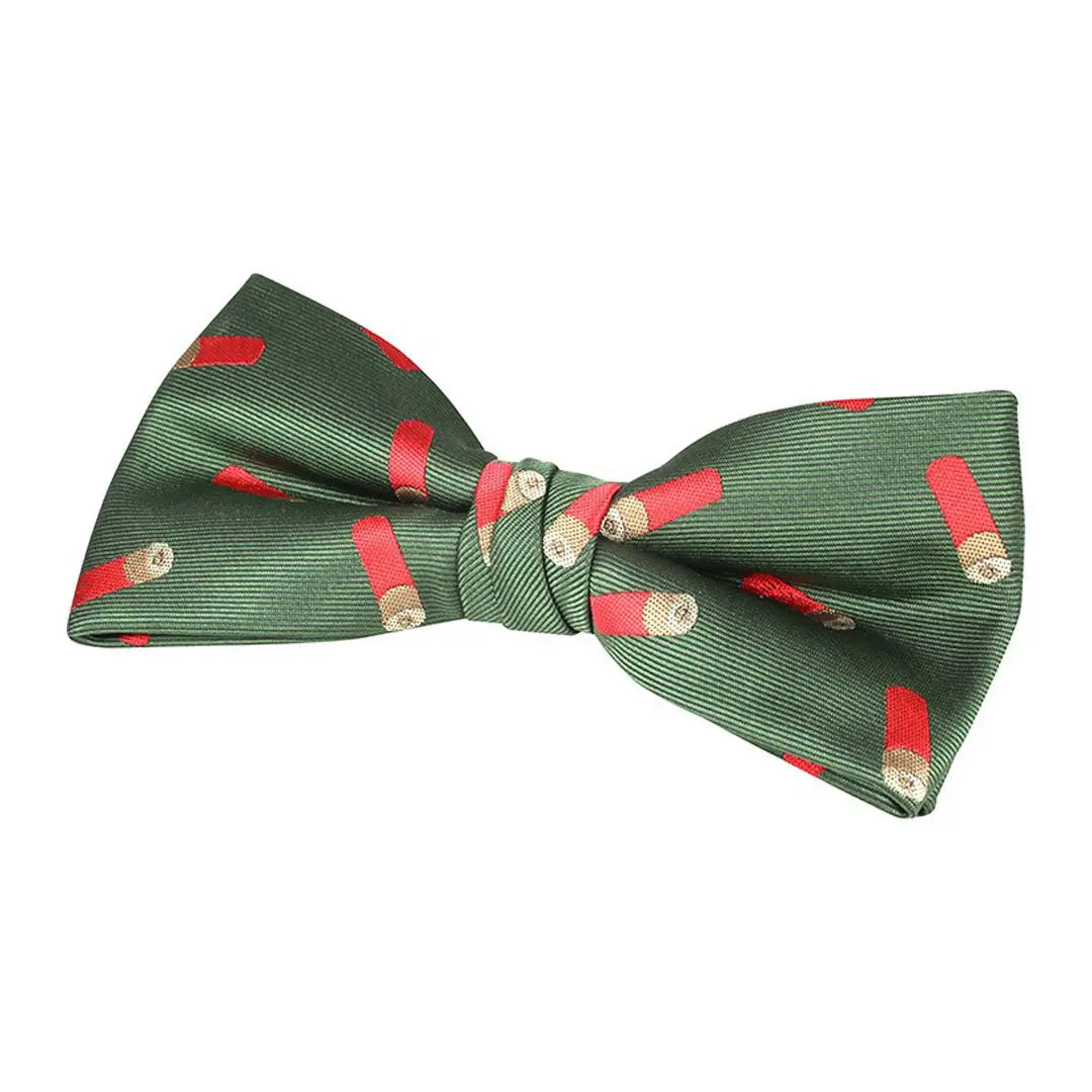 Green Jack Pyke ready tied bow tie with red shotgun shell pattern