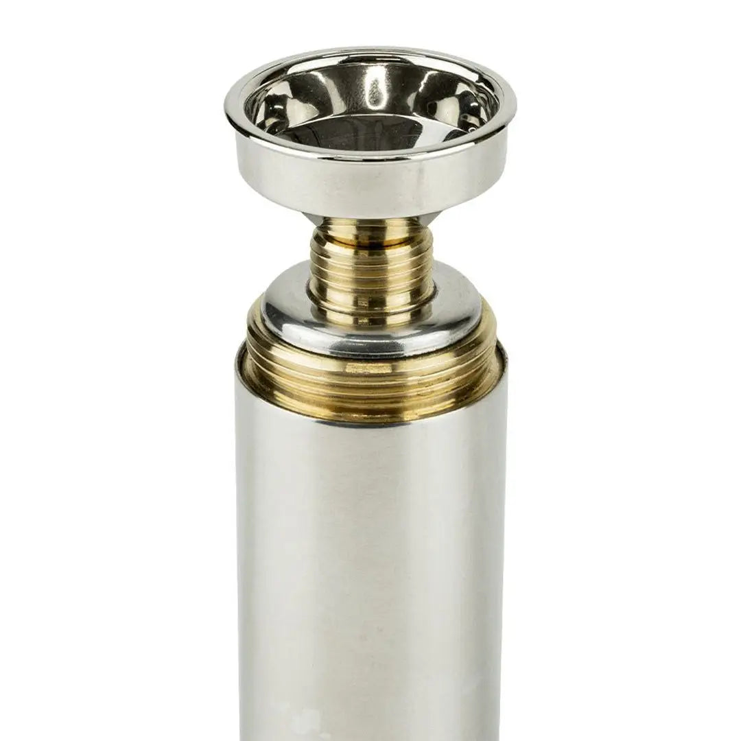 Stylish metal vaporizer with gold accents in Jack Pyke Cartridge Hip Flask design