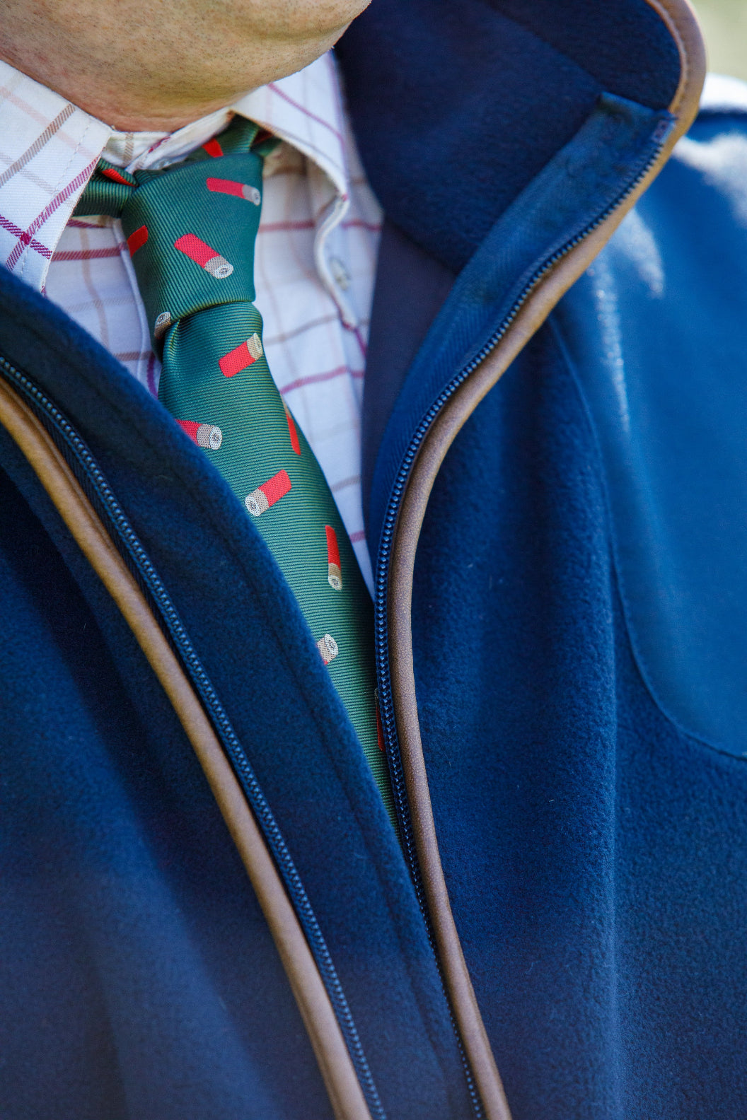 Blue fleece jacket with Jack Pyke tie, a perfect gift idea for style lovers