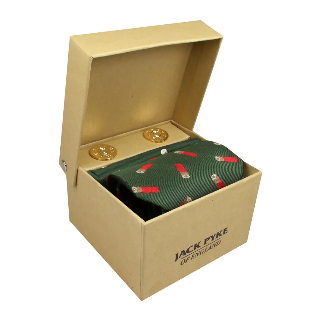 Gift box with Jack Pyke tie and cufflinks, the perfect gift idea for any occasion