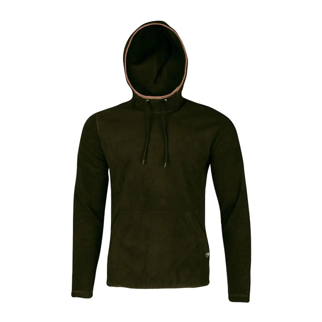 Dark green Jack Pyke Country Fleece Hoodie with drawstrings for a cozy style