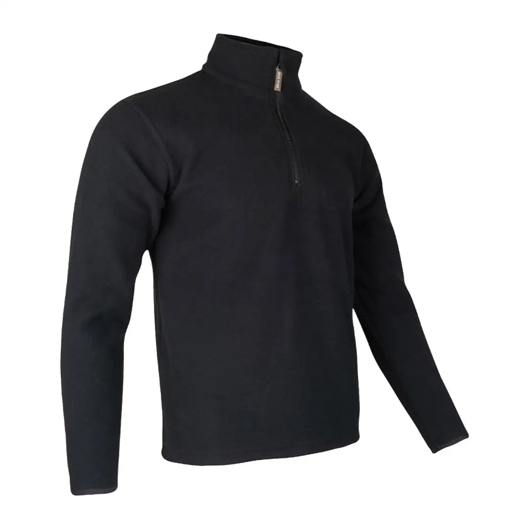 Black quarter-zip Jack Pyke Country fleece top with high collar for stylish warmth