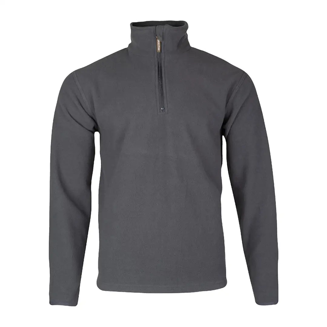 Gray Jack Pyke Country fleece pullover with quarter-zip collar for cozy outdoor wear