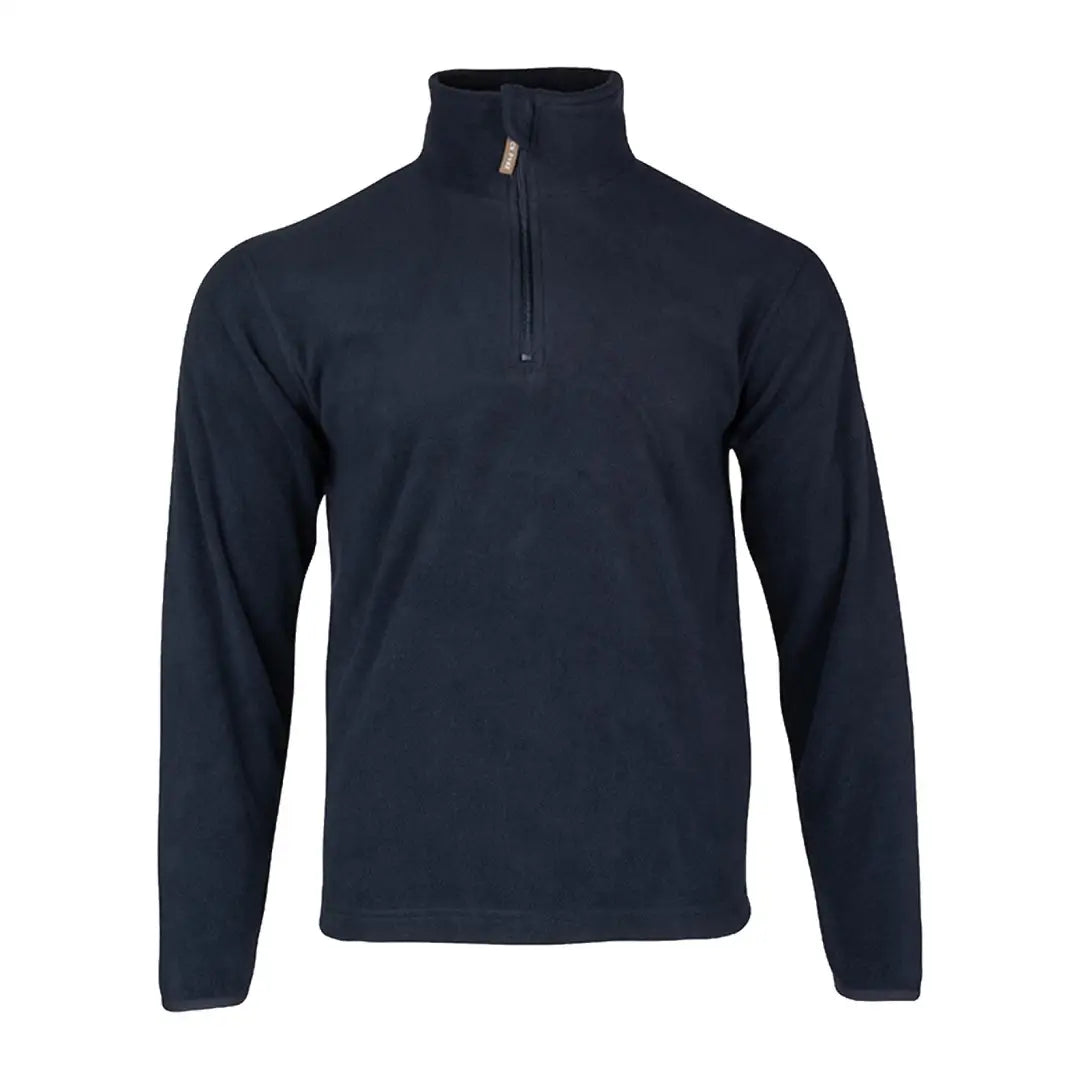 Navy blue Jack Pyke Country fleece top with a high collar and quarter-zip design