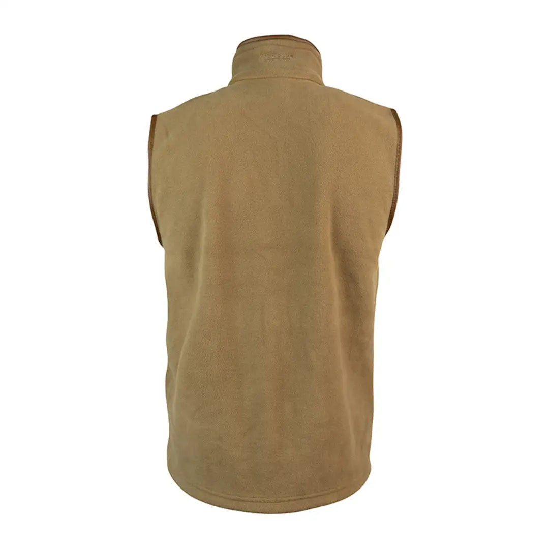 Tan sleeveless fleece gilet with high collar from Jack Pyke Countryman collection