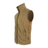 Tan sleeveless fleece gilet with high collar and pockets from Jack Pyke Countryman