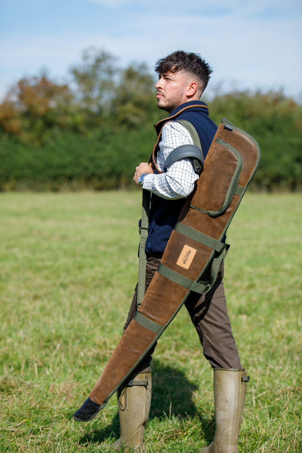 Brown gun case for Jack Pyke Duotex Shotgun Slip, perfect for secure transport