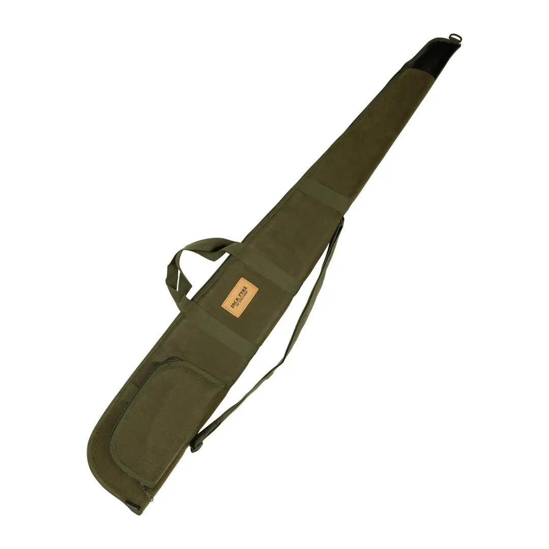 Olive green padded Jack Pyke Duotex Shotgun Slip with carrying strap for easy transport