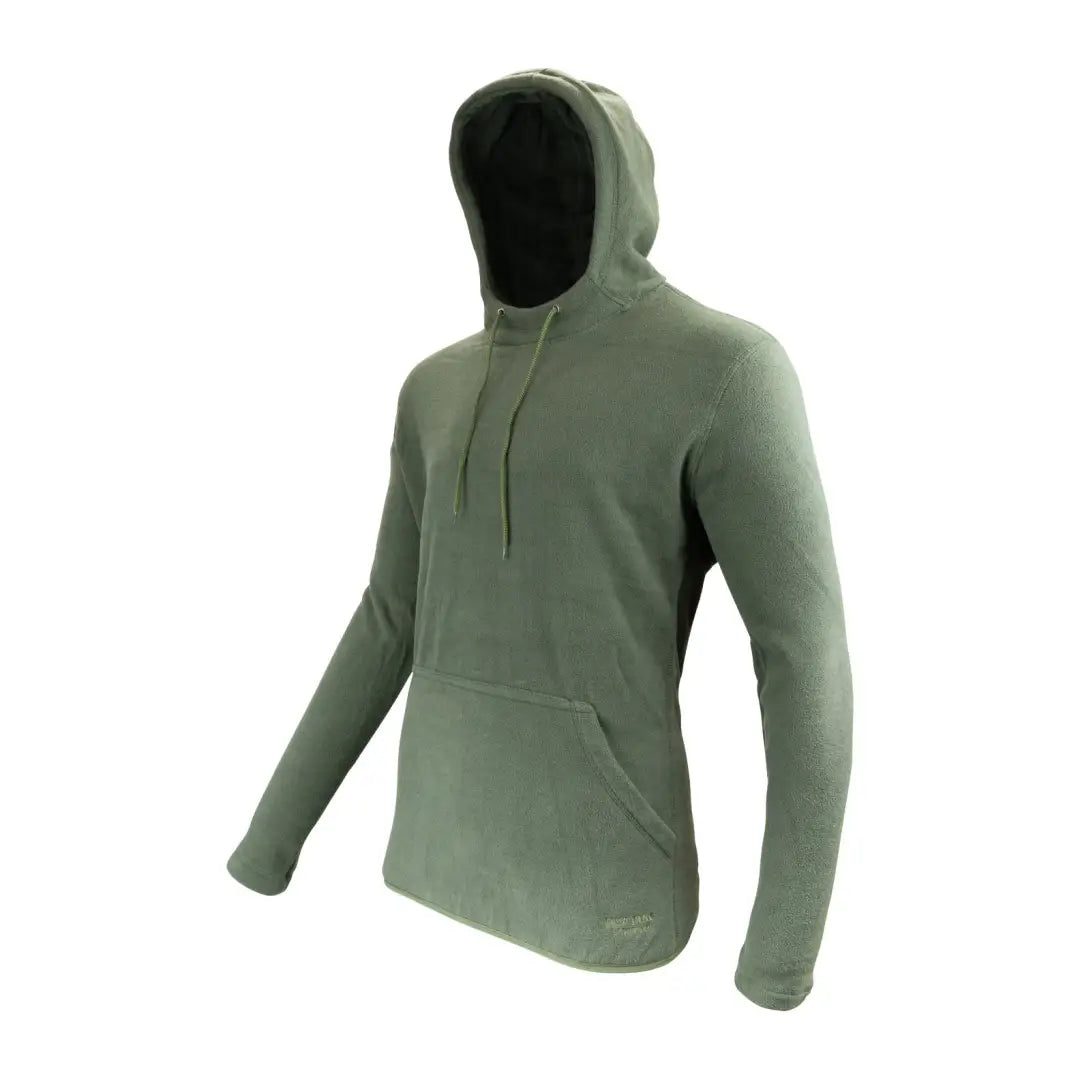 Sage green Jack Pyke Fieldman Fleece Hoodie with front pocket for cozy style