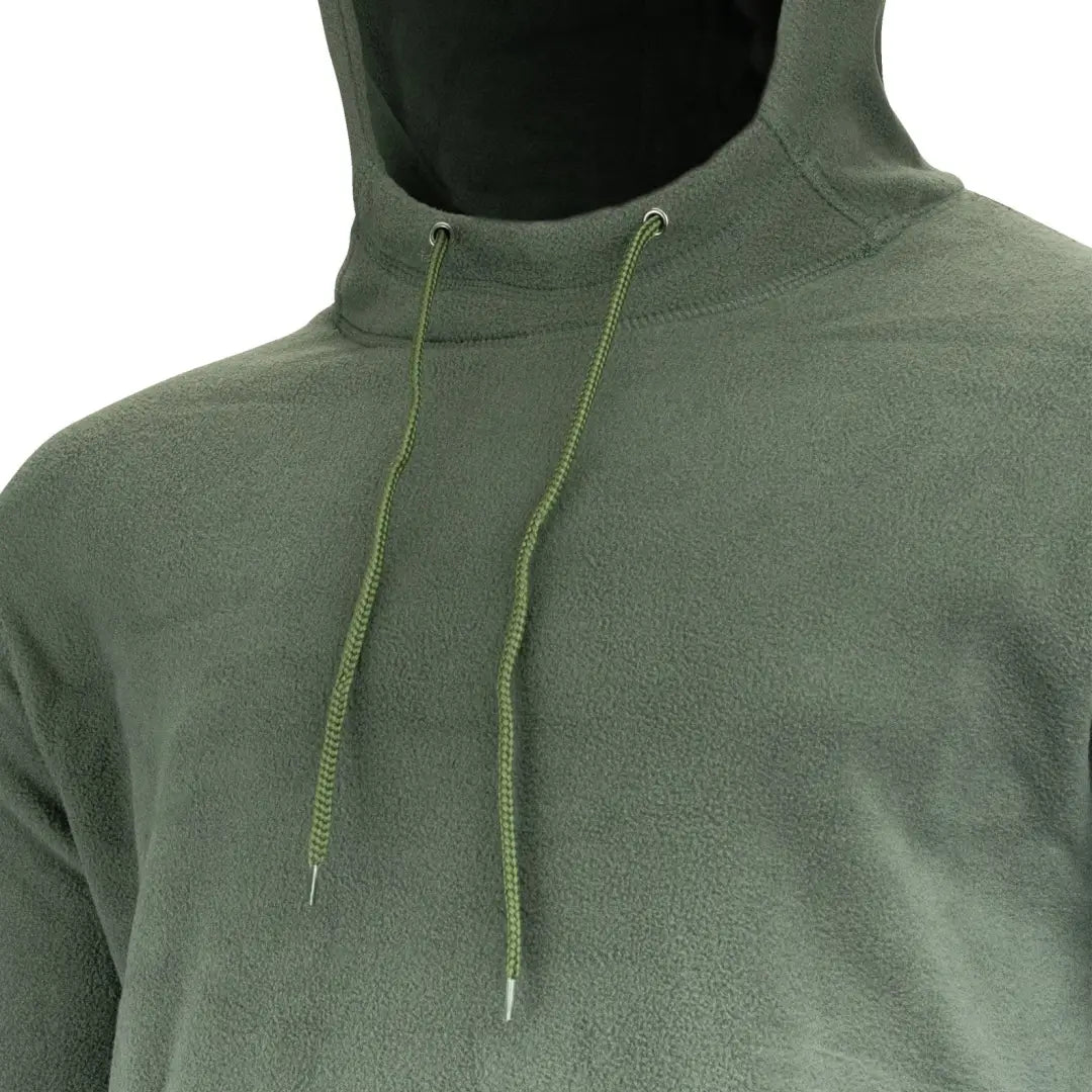 Olive green Jack Pyke Fieldman fleece hoodie with drawstrings for cozy style