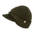 Dark green knitted Jack Pyke Jeep Hat with a short brim for stylish warmth