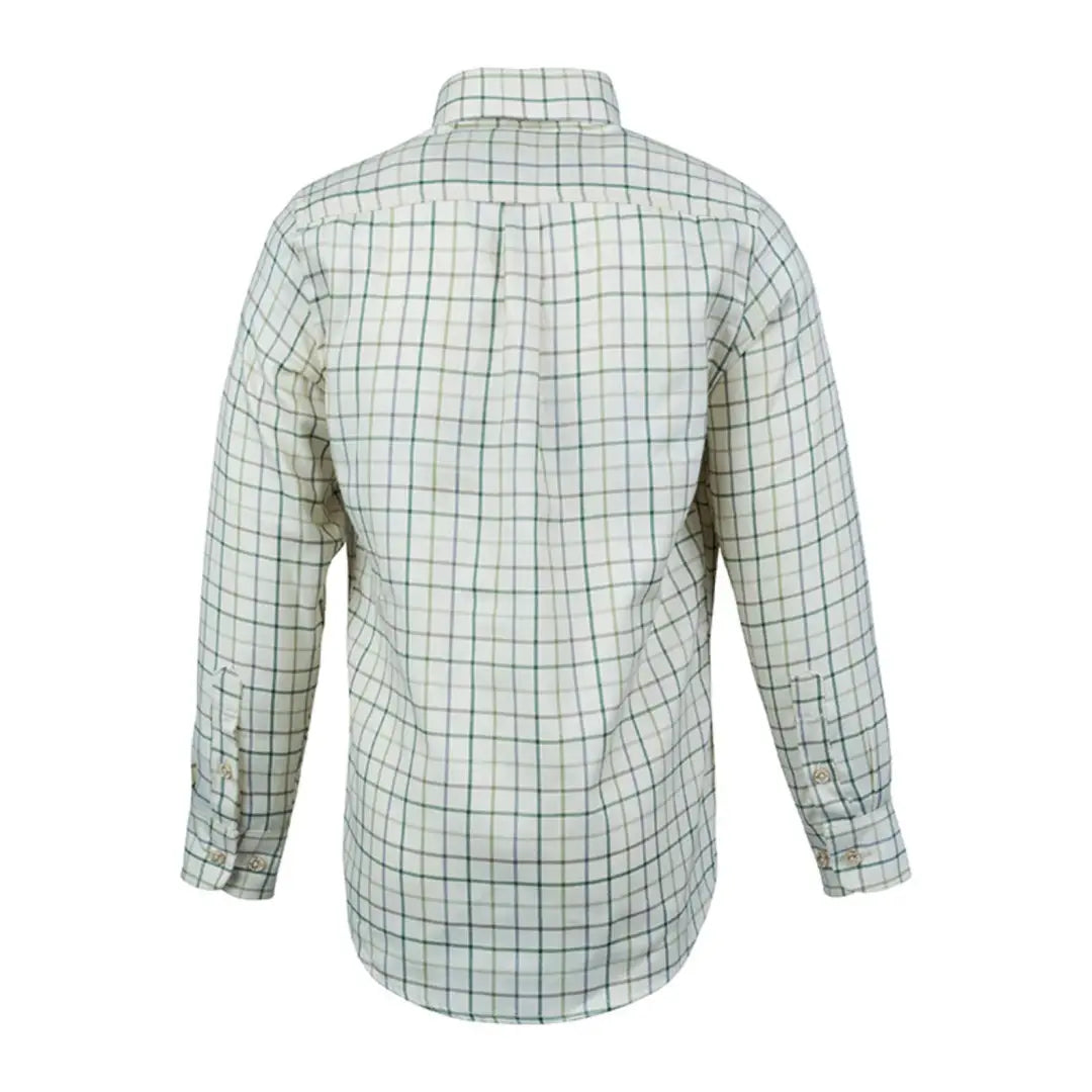 White button-up with black grid, perfect for the Jack Pyke Junior Countryman Shirt