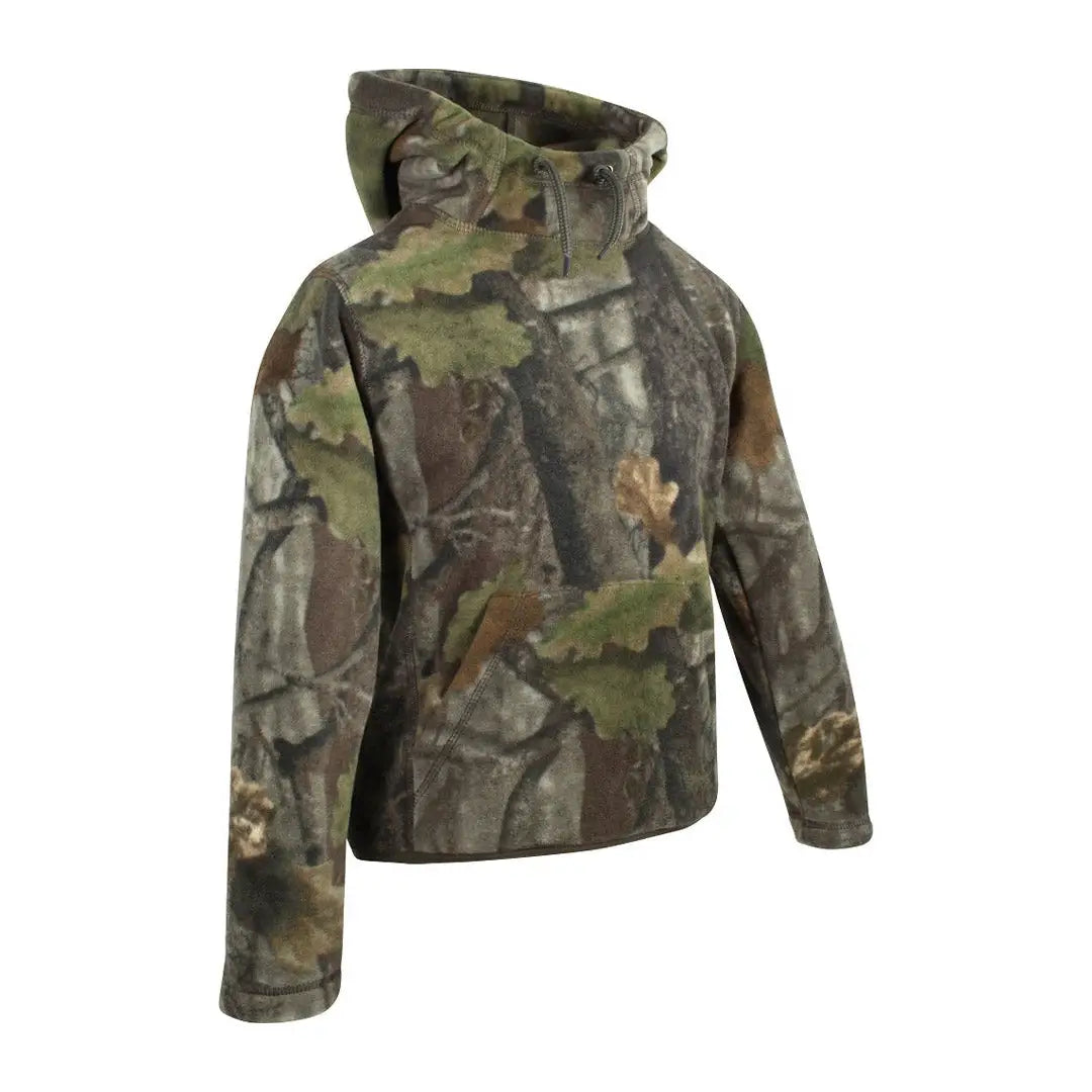 Jack Pyke Junior camouflage hunting jacket with high collar and hood for kids