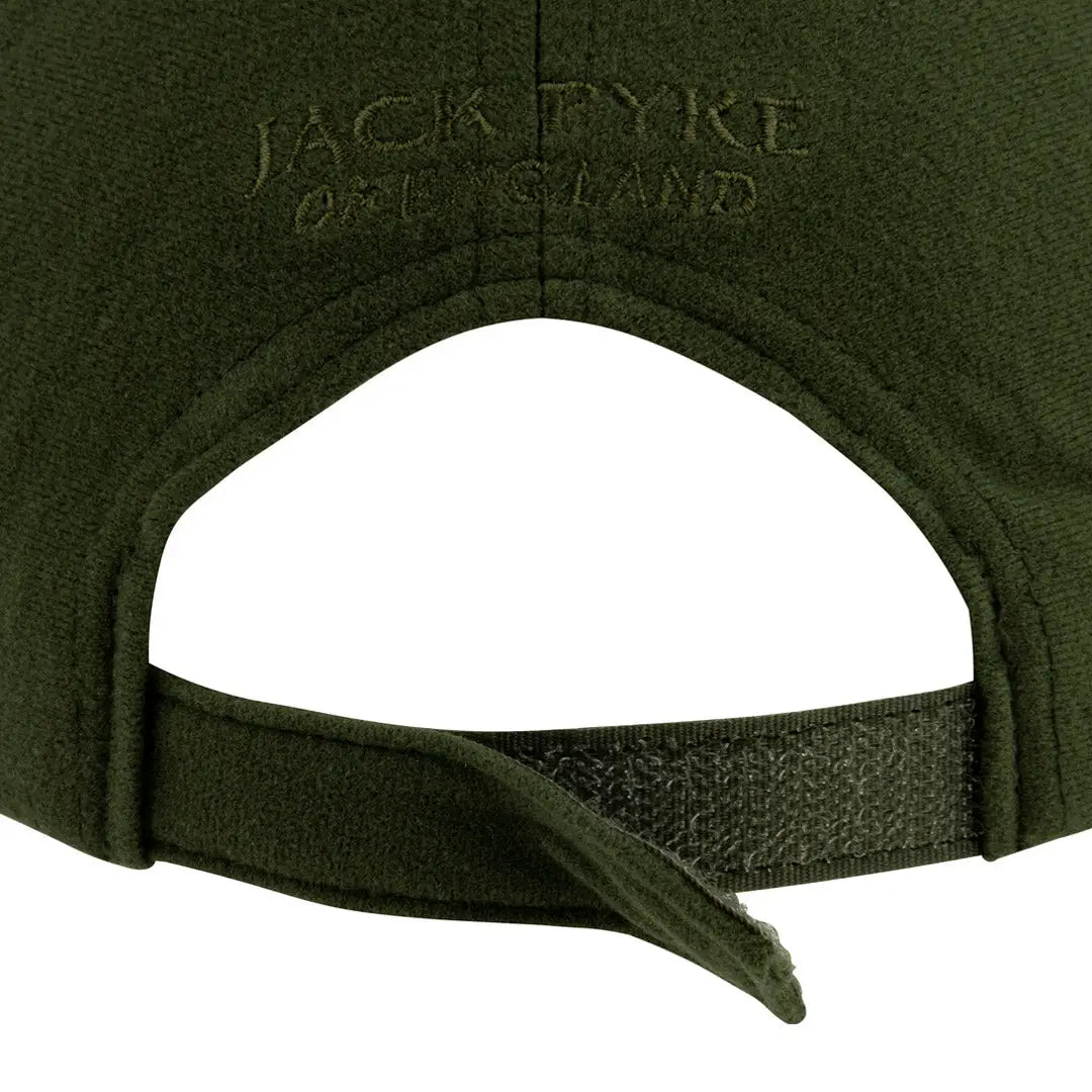 Back view of dark green Jack Pyke Junior Stealth Baseball Cap with logo