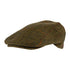 Jack Pyke Junior Wool Blend Tweed Flat Cap in brown herringbone with red accents