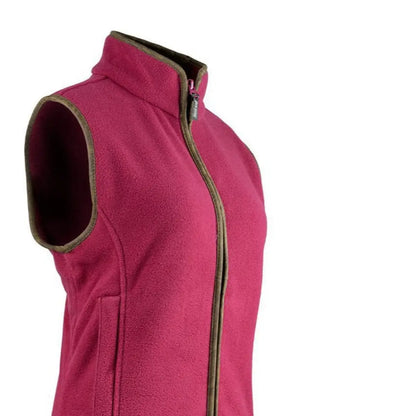 Pink fleece vest with zipper and trim from Jack Pyke Ladies Countryman collection