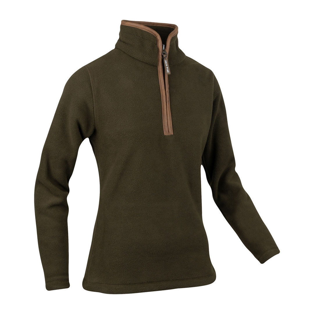 Olive green fleece pullover by Jack Pyke Ladies, perfect for country outings