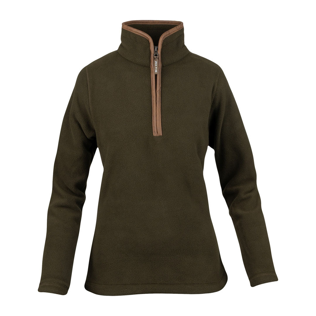 Olive green Jack Pyke Ladies Countryman fleece pullover for cozy country style