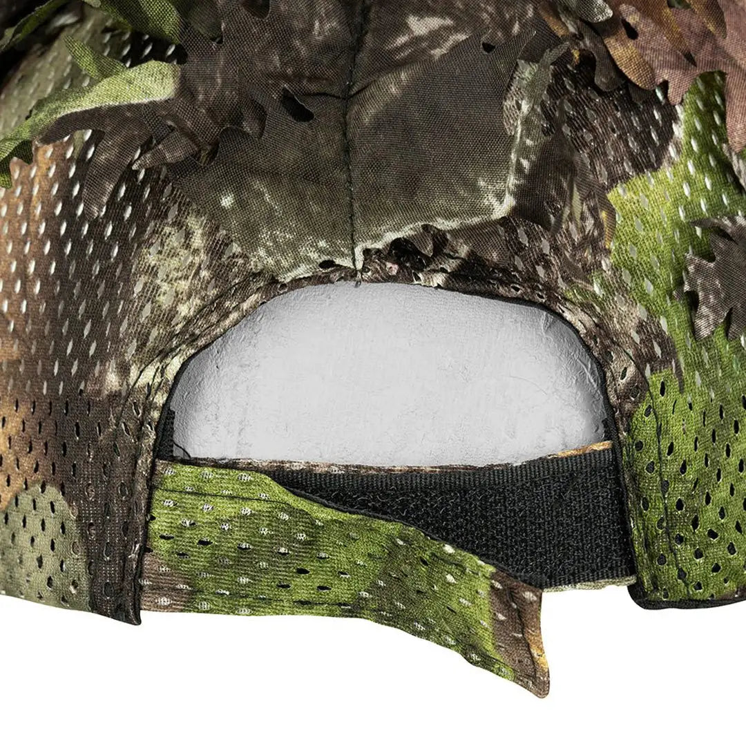 Camouflage baseball cap with mesh panels by Jack Pyke LLCS, adjustable strap included