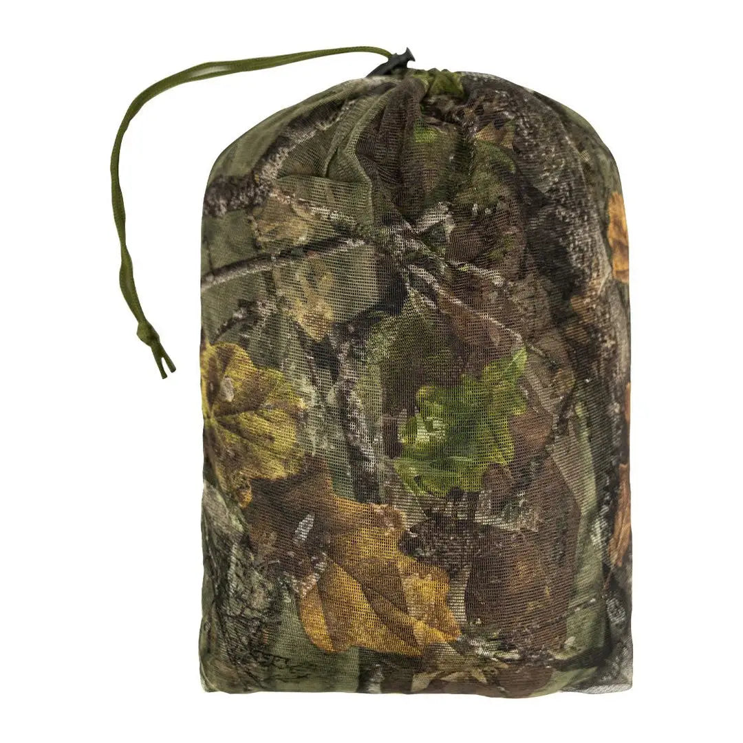 Camouflage drawstring bag with woodland pattern for Jack Pyke LLCS 3D Concealment Suit