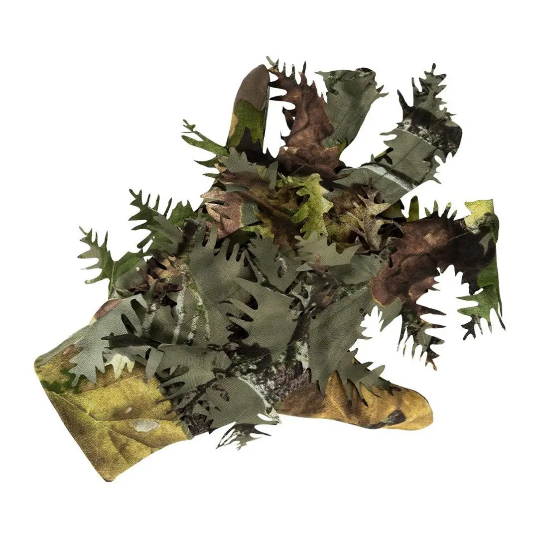 Camouflage leafy Ghillie suit with Jack Pyke LLCS 3D Gloves for ultimate stealth