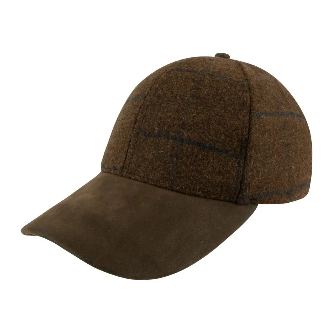 Brown Jack Pyke Lowland Tweed Baseball Hat with textured cork crown and smooth brim