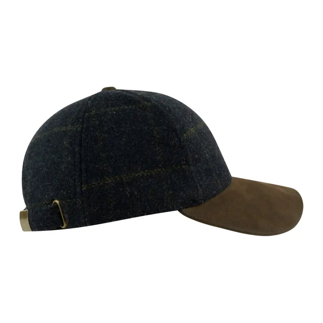 Black baseball cap with brown brim from Jack Pyke Lowland Tweed collection