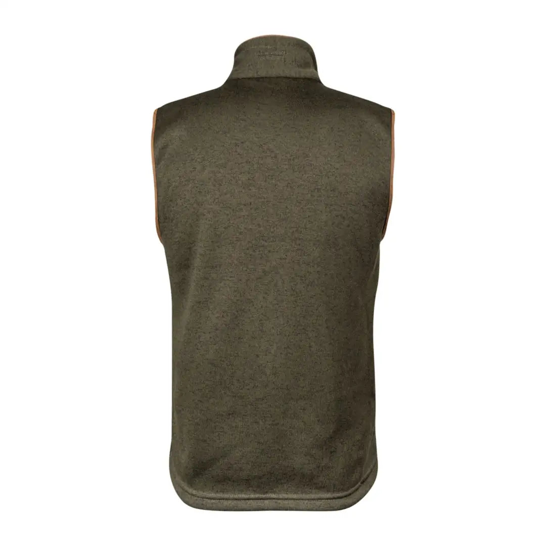 Olive green sleeveless vest in Jack Pyke Melange Fleece, perfect for chilly days