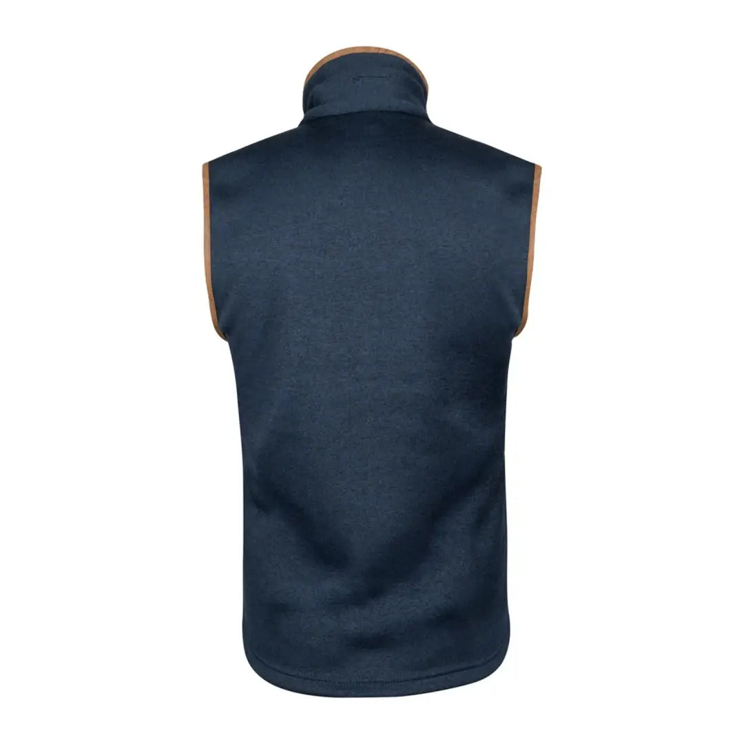 Navy blue sleeveless vest with high collar from Jack Pyke Melange Fleece collection